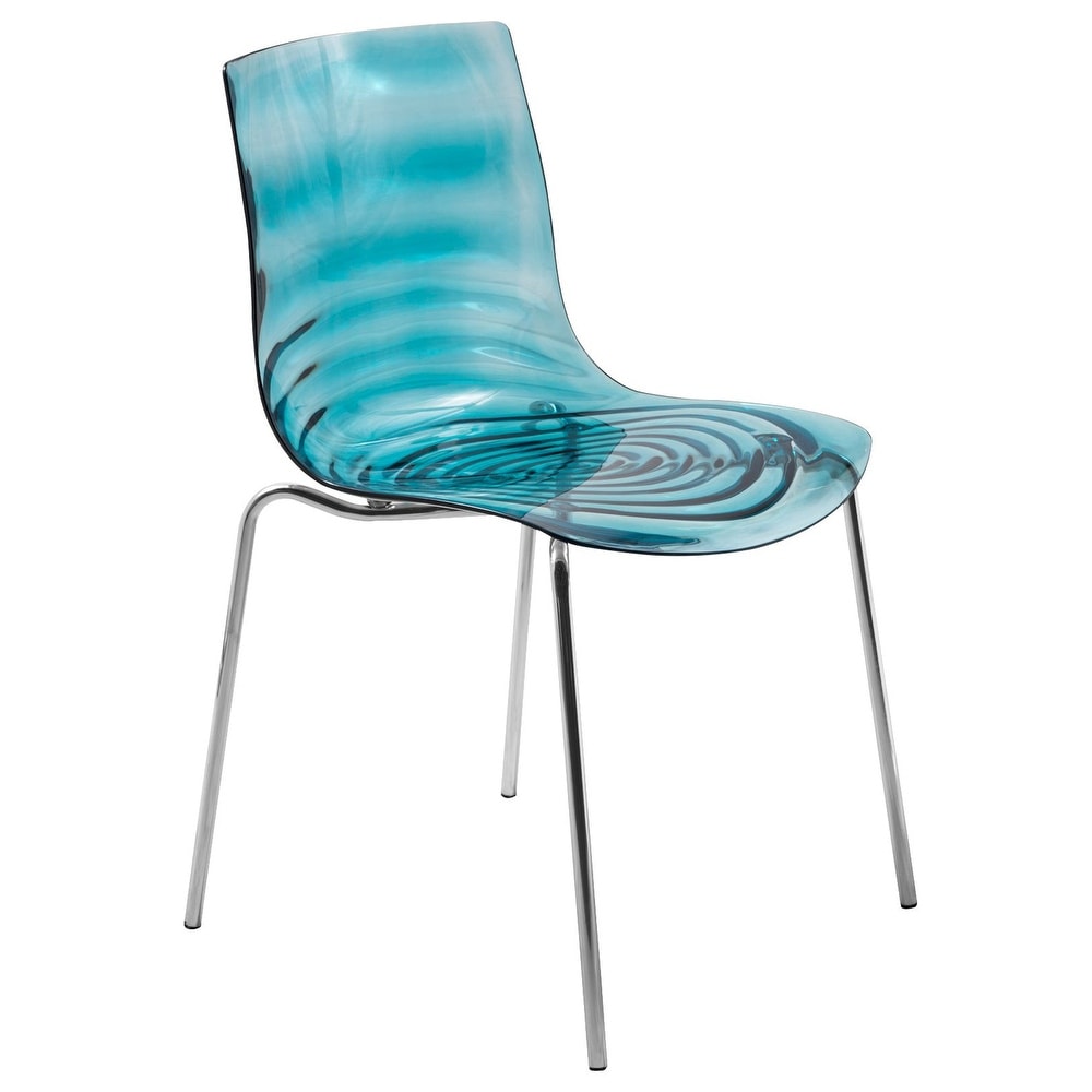 Blue plastic dining discount chairs