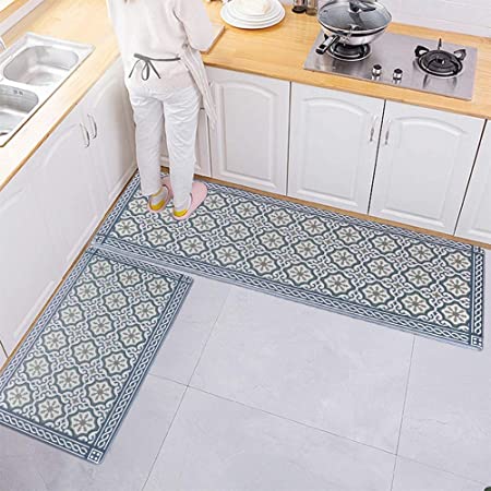 Boho Kitchen Rugs Mats 2/5 Inch Thick Cushioned anti Fatigue Kitchen Floor  Mats