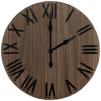 Mortonsen Restored Wood 21" Round Wall Clock