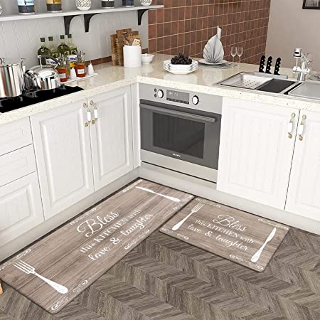 Kitchen Mats and Rugs Set of 2 - Kitchen Floor Mat Cushioned Anti