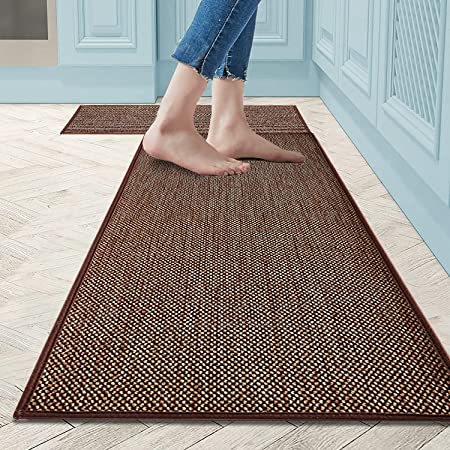 Shop 2 PCS Set Large Kitchen Mats With Crystal Velvet Material Absorbent  Thick Non Slip Washable Area Rugs For Kitchen Floor Indoor Outdoor Entry  Carpet With Beautiful Design (50-80CM And 50-160CM) Online