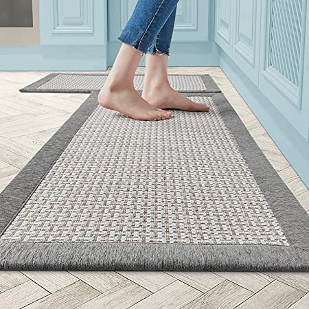 Kitchen Floor Mats for in Front of Kitchen Washable Rugs Non-Skid
