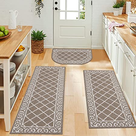 Kitchen Rug Sets 3 Piece Non Slip Mats Absorbent Washable – Discounted-Rugs