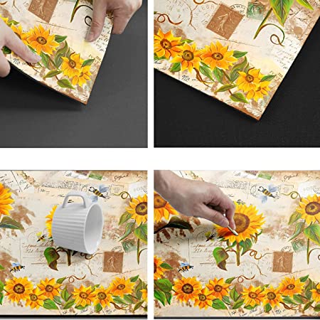 Sunflower Kitchen Rugs Anti-Fatigue Vintage Farmhouse Kitchen Floor Ma –  Discounted-Rugs