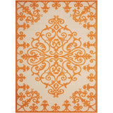 Aloha Modern Medallion Scroll Indoor / Outdoor Area Rug