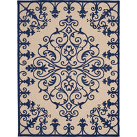 Aloha Modern Medallion Scroll Indoor / Outdoor Area Rug