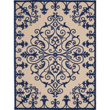 Aloha Modern Medallion Scroll Indoor / Outdoor Area Rug