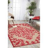 Aloha Modern Medallion Scroll Indoor / Outdoor Area Rug