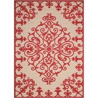 Aloha Modern Medallion Scroll Indoor / Outdoor Area Rug