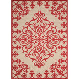 Aloha Modern Medallion Scroll Indoor / Outdoor Area Rug