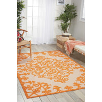 Aloha Modern Medallion Scroll Indoor / Outdoor Area Rug