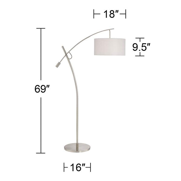 Possini euro bronze finish on sale boom arched floor lamp