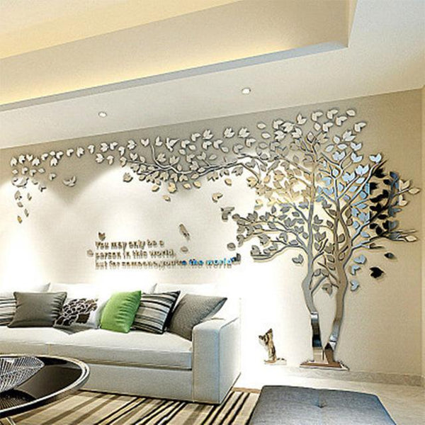 Wall Stickers couple trees Acrylic 3D Self-adhesive Art mural
